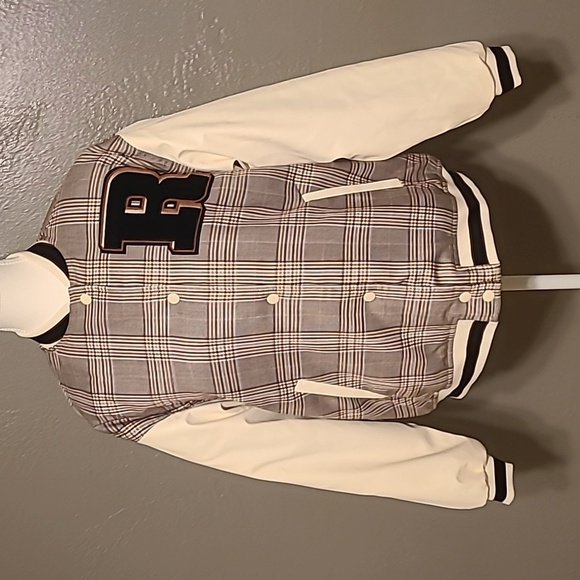H & M Divided plaid quilted women's heavyweight jacket NWT XS - Picture 1 of 11